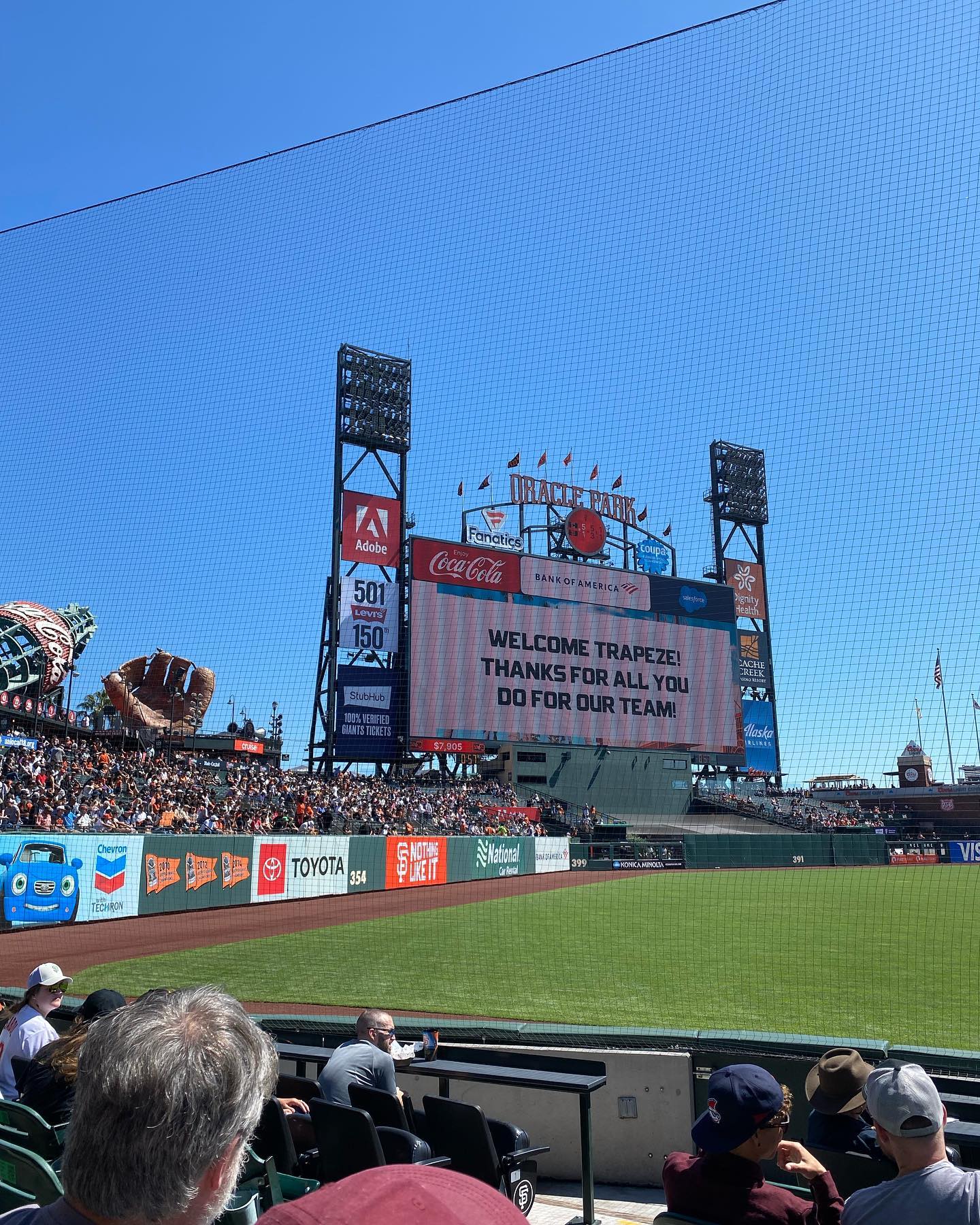 What a welcome! Thanks @sfgiants ❤️